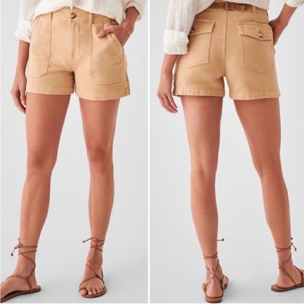 ✨🌾 Faherty Stretch Surplus Shorts Tan‎ Utility Sz 24 🌾✨